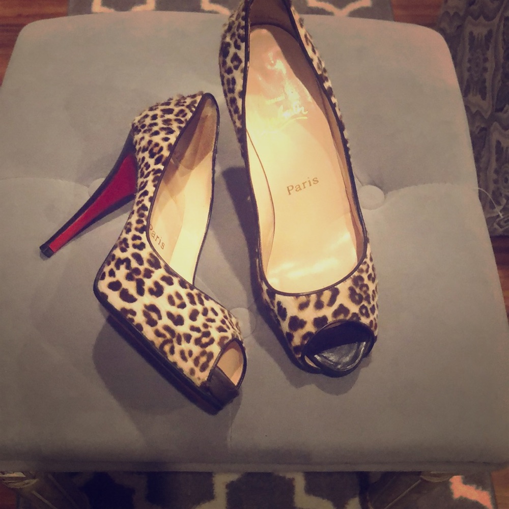Christian Louboutin leopard heels